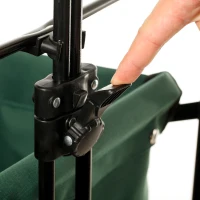 Aosom Utility Folding Wagon Big Wheels Collapsible Outdoor Garden Cart with Steel Structure for Shopping, Fishing, Camping, Beach - Green(m-10)