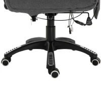 Vinsetto Adjustable Reclining Heating Massage Office Chair Linen Fabric - Grey(m-15)