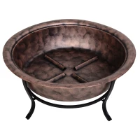 Outsunny Outdoor Copper Color Large Fire Pit w/ Durable Construction for Patio/Backyard(m-7)