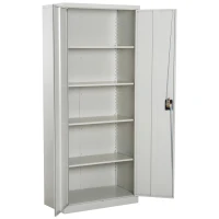 Vinsetto 72” Tall Steel Large Freestanding Commercial Warehouse Utility Storage Cabinet - Cream White(m-2)