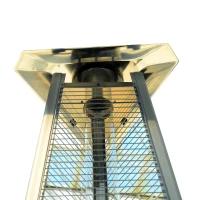Outsunny 90" Stainless Steel Pyramid Patio Heater with Wheels(m-2)