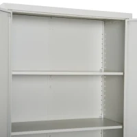 Vinsetto 72” Tall Steel Large Freestanding Commercial Warehouse Utility Storage Cabinet - Cream White(m-11)