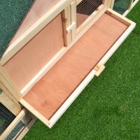 PawHut 83" Wooden Two Story Outdoor Deluxe XL Rabbit Bunny House Hutch Pet Cage(m-13)