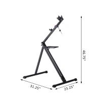 Aosom 47" Portable Folding Bike Repair Work Stand Rack - Black(m-3)