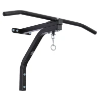 Soozier Wall Mount Heavy Punching Bag Hanger with Pull Up Bar - Black(m-1)
