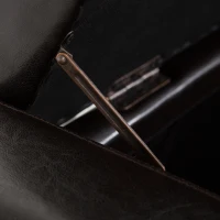 HomCom Unique Large 51" Tufted Faux Leather Storage Bench Ottoman Couch - Dark Brown(m-10)