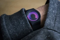 Senors Fashion Rotation Men Watches Vacuum Plating Quartz Sport Watch Men Sports Wristwatch Relogio Masculino--black strap and red dial plate(m-11)