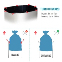 HomCom 48L / 12.5 Gallon Stainless Steel Automatic Motion Sensor Trash Can(m-10)