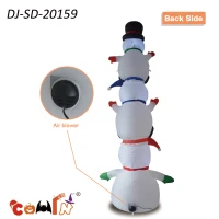 COMIN 10 Foot Tall Inflatable Stacked Snowman Inflatable Christmas Yard Decoration(m-6)