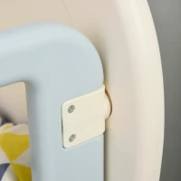 Qaba Convertible Crib with Wheels, Bedside Bassinet Use, and Rocking Cradle Abilities, Baby Crib without Mattress, Colors for Baby Boy or Baby Girl, Bassinet Crib, Blue(m-9)