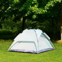 Outsunny 7' x 6' 2-Person Instant Tent with Rainfly - Green / Sky Blue(m-4)