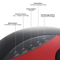 HomCom Multi Function Relaxing Kneading Heated Shiatsu Calf Foot Massager - Red(m-7)