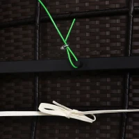 Outsunny Outdoor Folding Rattan Wicker Lounge Chair, Curved Patio Deck Pool Couch, Comfortable Sun Lounger(m-8)