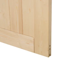 HOMCOM 7' H x 3.5' W Sturdy Sliding Barn Door, Unfinished Solid Spruce Wood Frame with Pre-Drilled Holes(m-6)