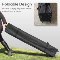 Outsunny 10' x 20' Pop Up Canopy Tent, Instant Sun Shelter, Tents for Parties, Height Adjustable, with Wheeled Carry Bag, for Outdoor, Garden, Patio, Gray(m-5)