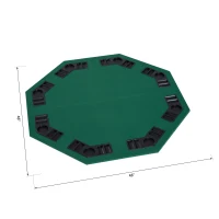 Open Box HomCom 48" Deluxe Foldable Poker Table Game Tabletop with Carrying Bag(m-3)