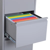 Vinsetto Metal 4 Drawer Vertical Locking Filing Cabinet - Grey(m-9)