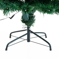 HomCom 6' Tall Pre-Lit Artificial Fiber Optic LED Lit Christmas Tree(m-9)