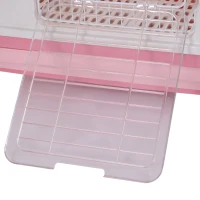 PawHut 6-level Indoor Rabbit Enclosure Small Animal Hutch Pink(m-15)