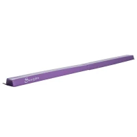 Soozier 8' Folding Stable PU Leather Gymnastics Floor Balance Beam - Purple(m-2)