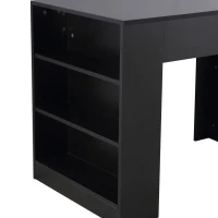 HomCom 40" Space Saving Modern Home Office Computer Desk Bookshelf Combo - Black(m-9)
