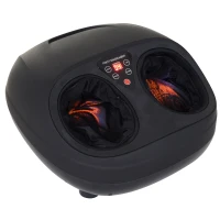 HOMCOM Spa Shiatsu Electric Foot Massager Machine with Deep Kneading Heat and Timer - Black(m-1)