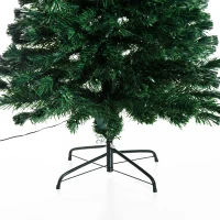 HomCom 6' Tall Pre-Lit Artificial Fiber Optic LED Lit Christmas Tree(m-8)