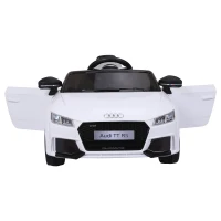 Aosom 6V Audi TT RS Kids Oudtoor Electric Sports Car Vehicle Ride On Toy One Seat with Remote Control - White(m-4)