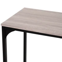 HOMCOM 3-piece Bar Table Set with High Back Stools, Industrial Counter Height(m-8)