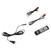 HomCom 100 Watt Portable Bluetooth Double Subwoofer Speaker System with LED Party Lights(m-8)