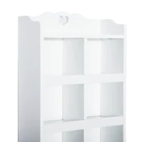 HomCom 14" W x 30" H Wood Wall Mount Bathroom Storage Cabinet - White(m-7)