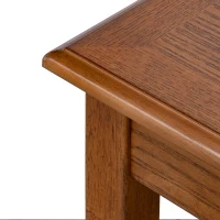 HomCom Modern 2-Tier Acacia Wood End Table Side Desk with Cup Holder and  Lower Shelf - Dark Oak(m-10)