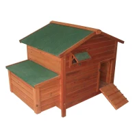 Pawhut Portable Wooden Chicken Coop With Nesting Box and Roost(m-1)