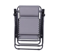 Outsunny Reclining Zero Gravity Chair - Gray(m-2)