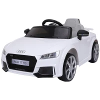 Aosom 6V Audi TT RS Kids Oudtoor Electric Sports Car Vehicle Ride On Toy One Seat with Remote Control - White(m-1)