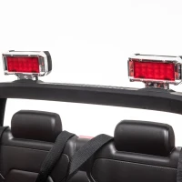 Aosom 12V Ride On Car 2- Seat SUV Truck w/ Remote Control & 3 Speeds & LED Light Bar and Audio Input - Red(m-19)