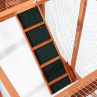 PawHut Dual Chicken Coop with Garden Bed, Large Hen House with Nesting Boxes, Removable Trays, Ramps, 123" x 27.5" x 42.5", Natural Wood(m-8)