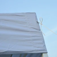 Outsunny 29' x 10' Pop Up Canopy Party Wedding Event Tent with Carrying Case - White(m-6)