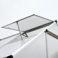 Outsunny Aluminum 4.25' L x 6.25'W x 7.2'H Polycarbonate Portable Walk-In Garden Greenhouse(m-11)