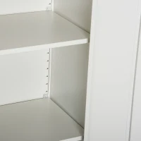 Vinsetto 72” Tall Steel Large Freestanding Commercial Warehouse Utility Storage Cabinet - Cream White(m-13)