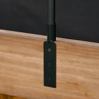 Outsunny Wood Raised Garden Bed with Sunshade Canopy, Planting Box,  Outdoor Vegetable Flower Container, Orange and Black(m-8)