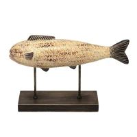 Stratton Wood Fish Table Top Sculpture(m-1)