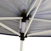Outsunny 10' x 10' Easy Set Pop Up Canopy Tent Cover with Slanted Legs and Carrying Bag - Blue(m-3)