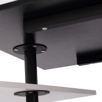 HomCom 52”- 85” Swivel Computer Table Desk - Black/White(m-10)