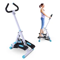 Soozier Adjustable Twist Gym Stepper  w/ Handle Bar and LCD Monitor(m-2)