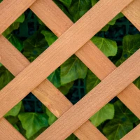 Outsunny 28" x 11" x 46" Raised Garden Bed, Wooden Planter Box w/ Trellis, Brown(m-8)