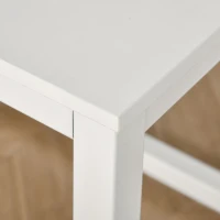 HOMCOM Two Person Computer Desk, 47 x 47" Extra Large Writing Study Desk, Double Workstation for Home Office, White(m-10)