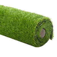 Outsunny 3-Piece 10' x 3' Artificial Turf Grass with Simulated Look & Feel UV Protection, & Drain Holes for Rain, 1.25" Height(m-8)