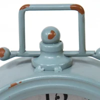 Stratton Dorothy Vintage Blue Metal Table Clock(m-3)