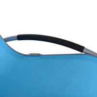 Outsunny Zero Gravity Rocking Lounge Sling Reclining Chair with Padded Headrest - Blue(m-12)